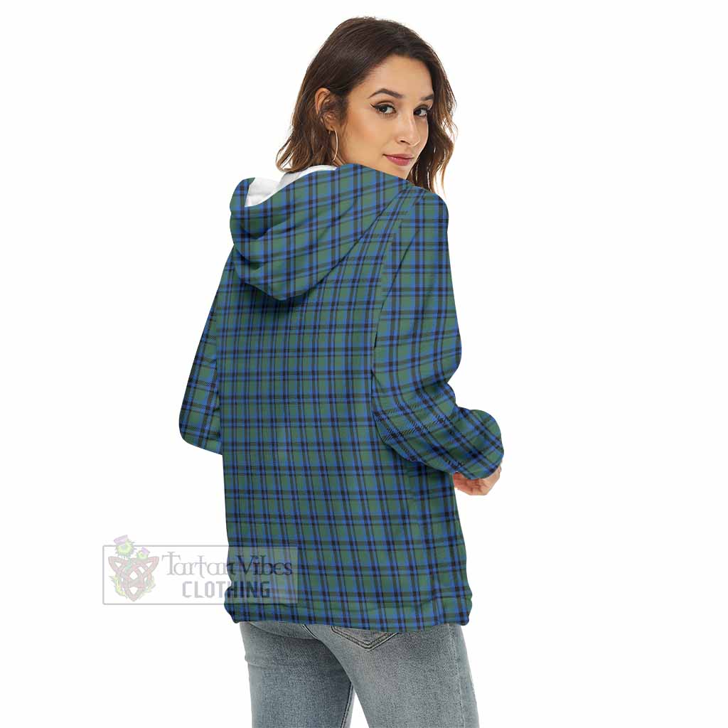Falconer Tartan Women's Borg Fleece Hoodie with Half Zip - Tartan Vibes Clothing