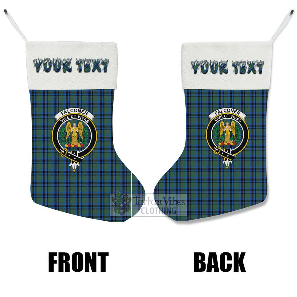 Falconer Tartan Family Crest Christmas Stocking with Personalized Text - Tartan Vibes Clothing