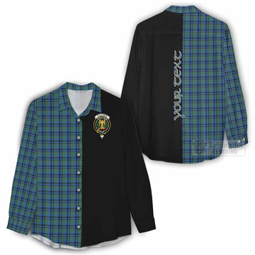 Falconer Tartan Women's Casual Shirt with Family Crest and Half Of Me Style - Tartan Vibes Clothing