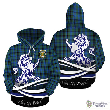 Falconer Tartan Hoodie with Alba Gu Brath Regal Lion Emblem - Tartan Vibes Clothing