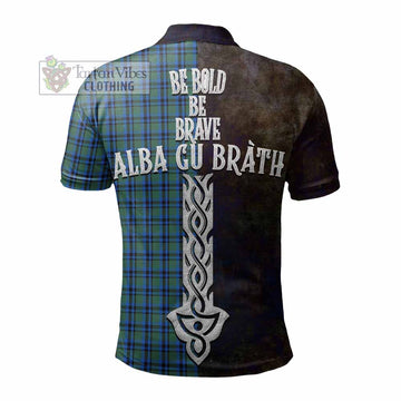 Falconer Tartan Family Crest Polo Shirt Alba Gu Brath Be Brave Lion Ancient Style - Tartan Vibes Clothing