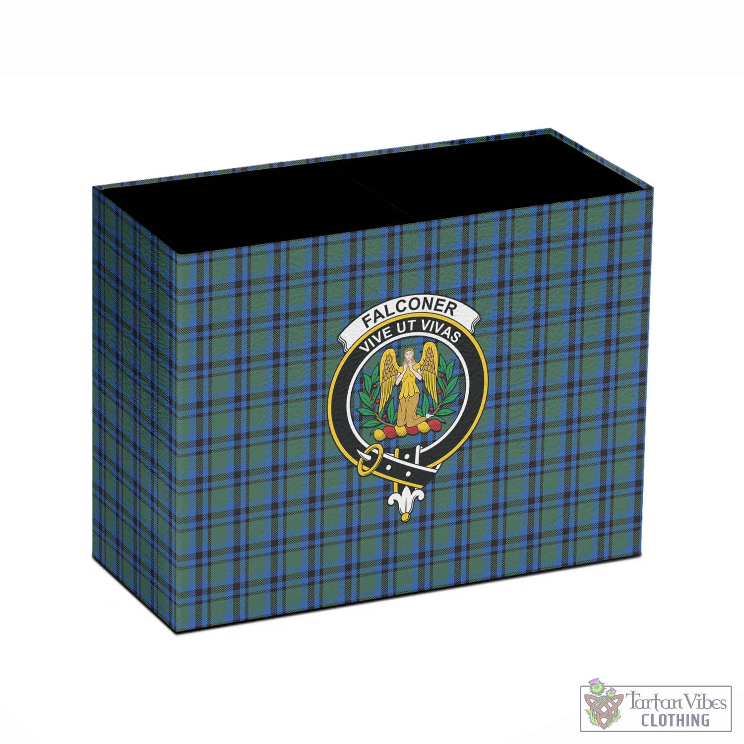 Falconer Tartan Pen Holder with Family Crest - Tartan Vibes Clothing