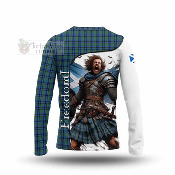Falconer Crest Tartan Long Sleeve T-Shirt Inspired by the Freedom of Scottish Warrior - Tartan Vibes Clothing