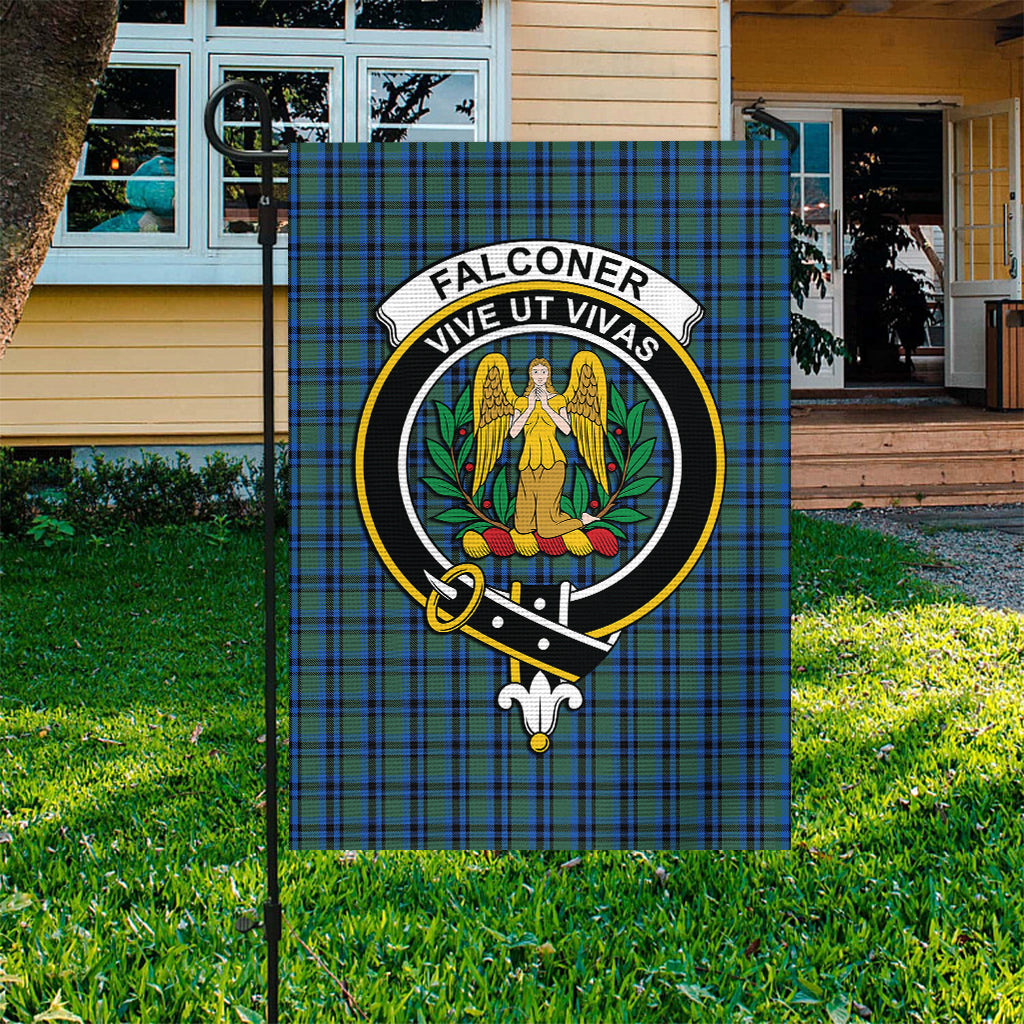 Falconer Tartan Garden Flag with Family Crest Garden Flag - Tartan Vibes Clothing
