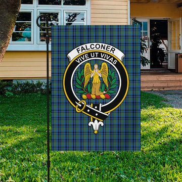 Falconer Tartan Garden Flag with Family Crest Garden Flag - Tartan Vibes Clothing