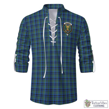 Falconer Tartan Men's Scottish Traditional Jacobite Ghillie Kilt Shirt with Family Crest - Tartan Vibes Clothing