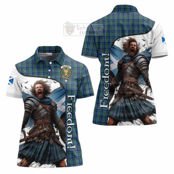 Falconer Crest Tartan Women's Polo Shirt Inspired by the Freedom of Scottish Warrior - Tartan Vibes Clothing