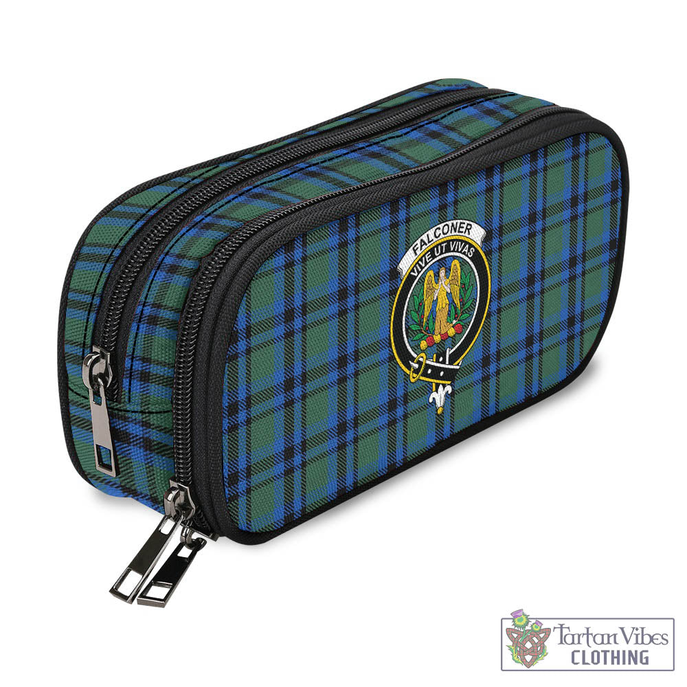 Falconer Tartan Pen and Pencil Case with Family Crest - Tartan Vibes Clothing
