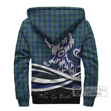 Falconer Tartan Sherpa Hoodie with Alba Gu Brath Regal Lion Emblem - Tartan Vibes Clothing
