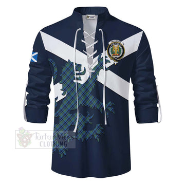 Falconer Tartan Lion Rampant Ghillie Kilt Shirt Proudly Display Your Heritage with Alba Gu Brath and Clan Name - Tartan Vibes Clothing