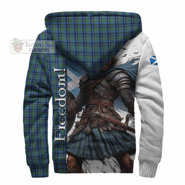 Falconer Crest Tartan Sherpa Hoodie Inspired by the Freedom of Scottish Warrior - Tartan Vibes Clothing
