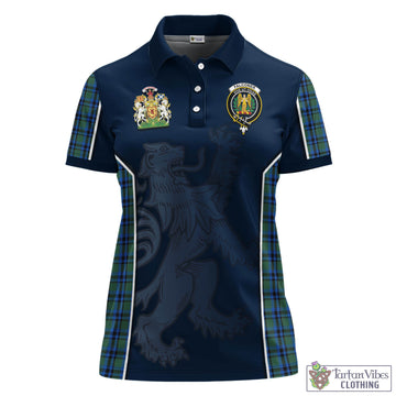 Falconer Tartan Women's Polo Shirt with Family Crest and Lion Rampant Vibes Sport Style - Tartan Vibes Clothing