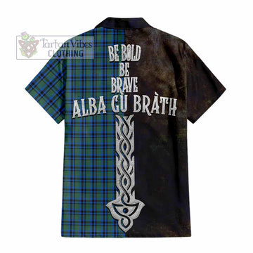 Falconer Tartan Family Crest Hawaiian Shirt Alba Gu Brath Be Brave Lion Ancient Style