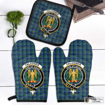 Falconer Tartan Combo Oven Mitt & Pot-Holder with Family Crest - Tartan Vibes Clothing