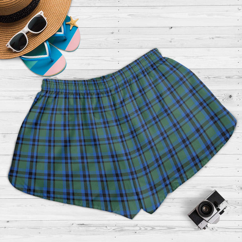 Falconer Tartan Womens Shorts with Family Crest - Tartan Vibes Clothing