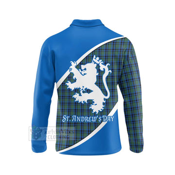 Falconer Family Crest Tartan Long Sleeve Polo Shirt Celebrate Saint Andrew's Day in Style - Tartan Vibes Clothing