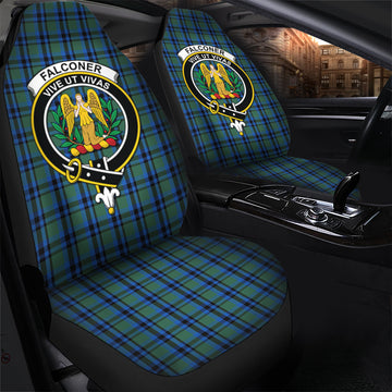 Falconer Tartan Car Seat Cover with Family Crest - Tartan Vibes Clothing