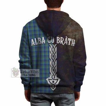 Falconer Tartan Family Crest Hoodie Alba Gu Brath Be Brave Lion Ancient Style
