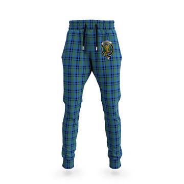 Falconer Tartan Joggers Pants with Family Crest