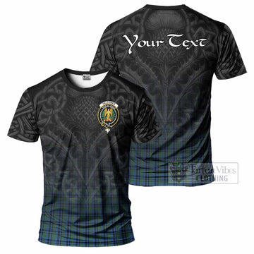 Falconer Tartan T-Shirt with Family Crest Celtic Thistle Vibes - Tartan Vibes Clothing