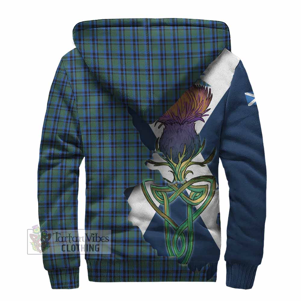 Falconer Tartan Family Crest Sherpa Hoodie Scottish Thistle Celtic Inspired - Tartan Vibes Clothing