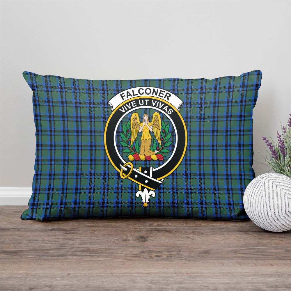 Falconer Tartan Pillow Cover with Family Crest - Tartan Vibes Clothing