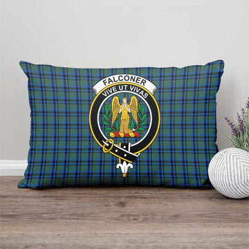 Falconer Tartan Pillow Cover with Family Crest - Tartan Vibes Clothing