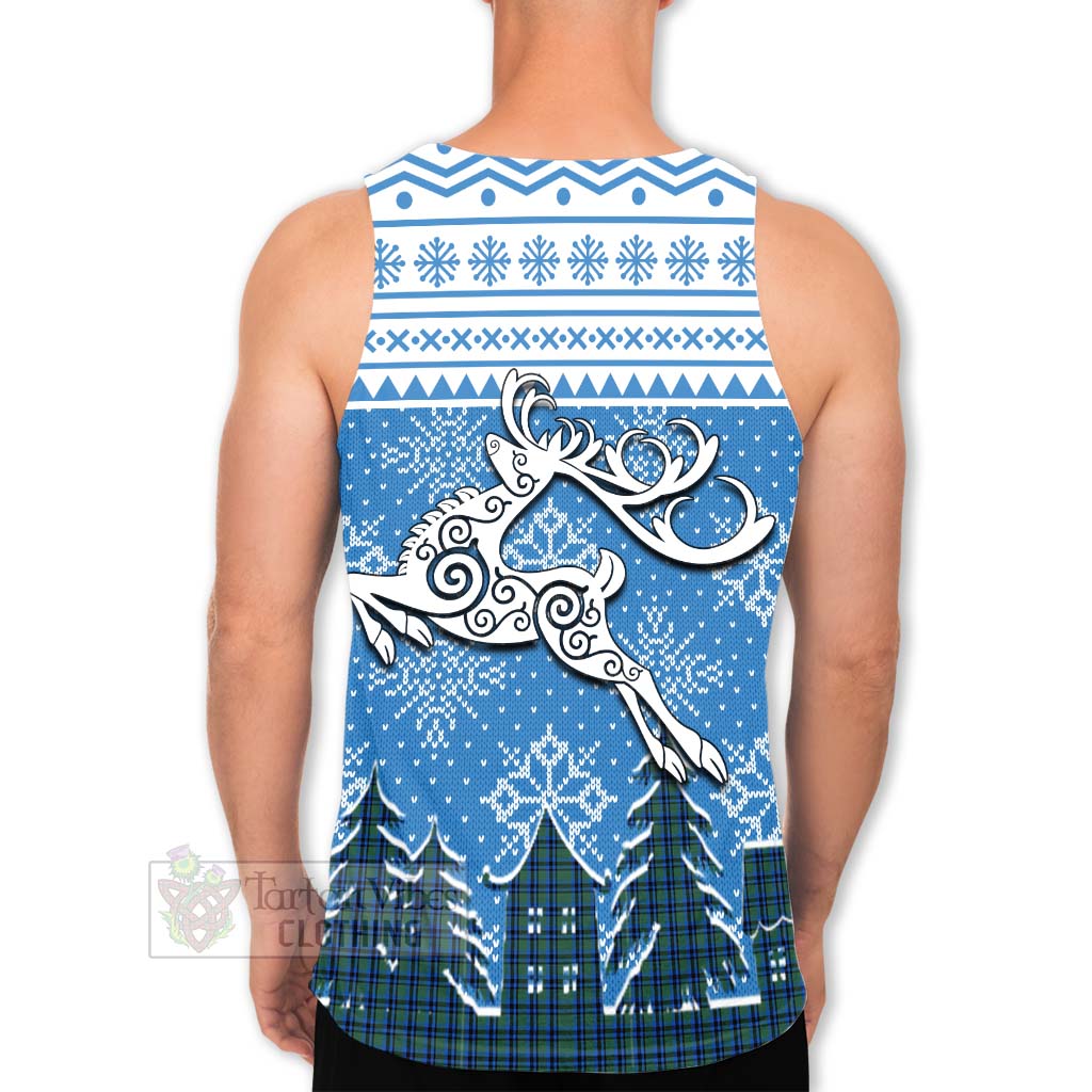 Falconer Clan Christmas Men's Tank Top Celtic Reindeer Style - Tartan Vibes Clothing