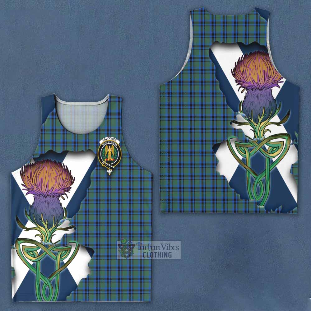 Falconer Tartan Family Crest Men's Tank Top Scottish Thistle Celtic Inspired - Tartan Vibes Clothing