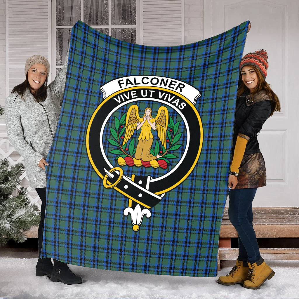 Falconer Tartan Blanket with Family Crest - Tartan Vibes Clothing