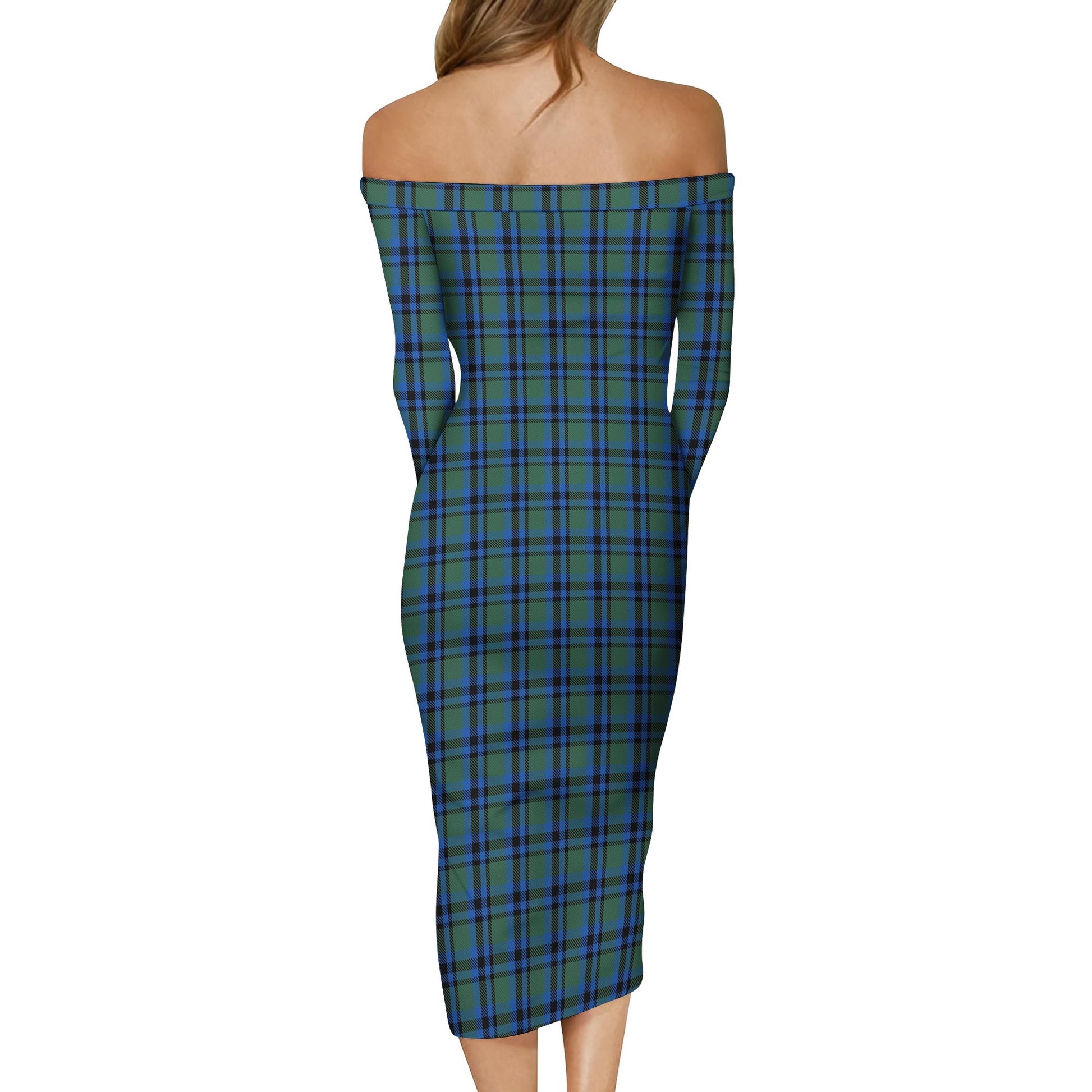 Falconer Tartan Off Shoulder Lady Dress - Tartan Vibes Clothing