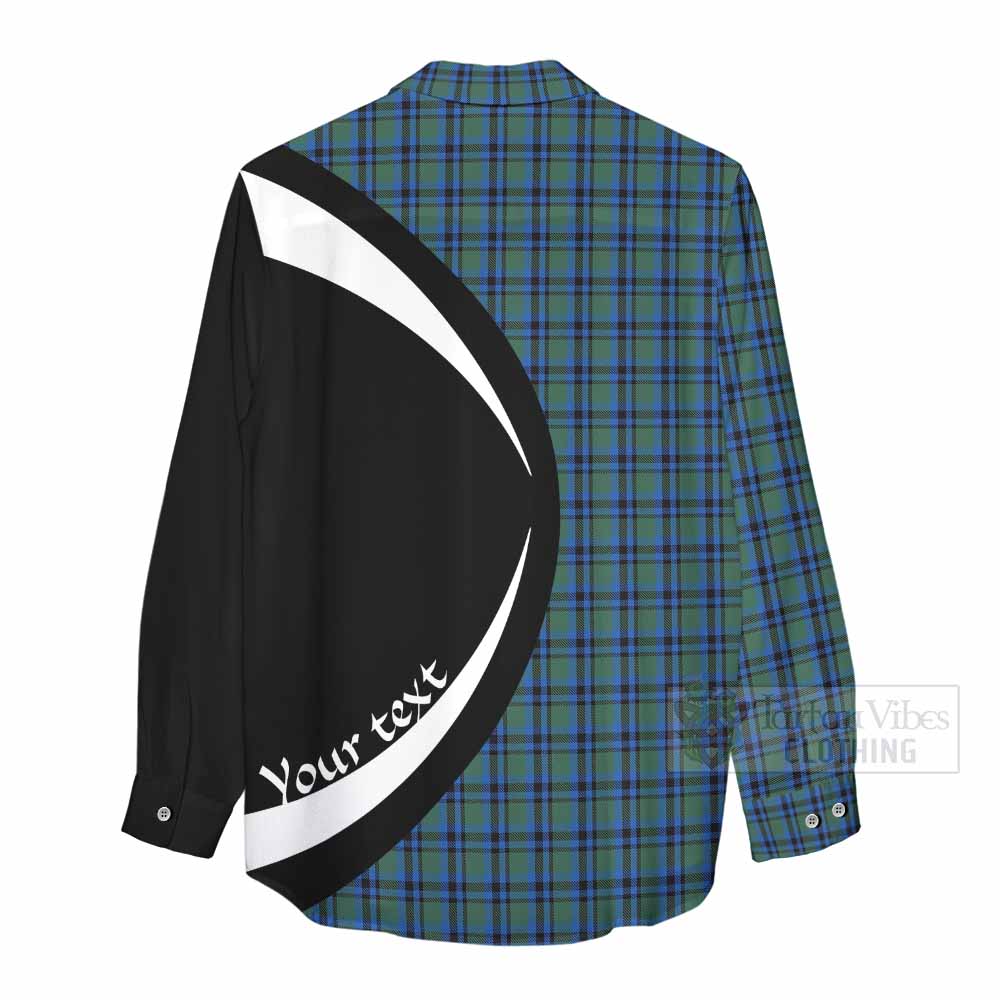Falconer Tartan Women's Casual Shirt with Family Crest Circle Style - Tartan Vibes Clothing