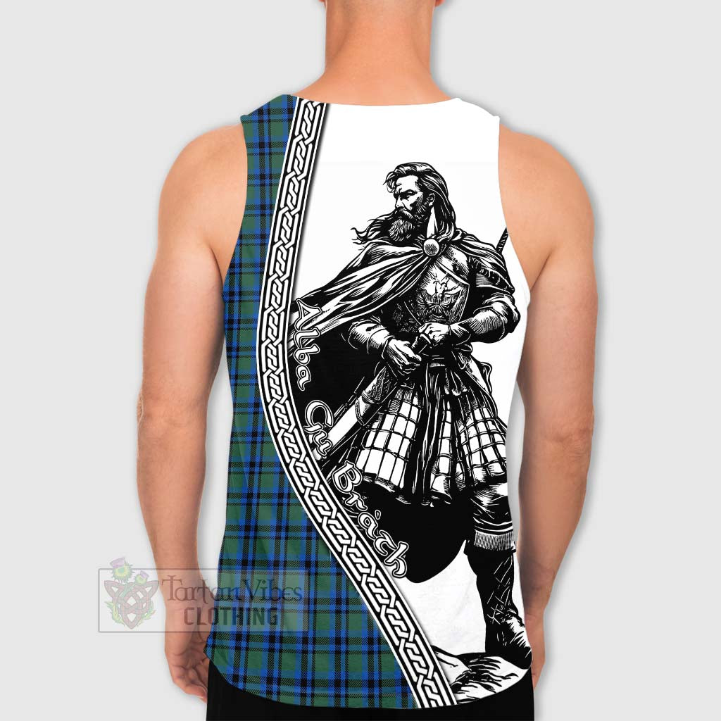 Falconer Tartan Clan Crest Men's Tank Top with Highlander Warrior Celtic Style - Tartan Vibes Clothing