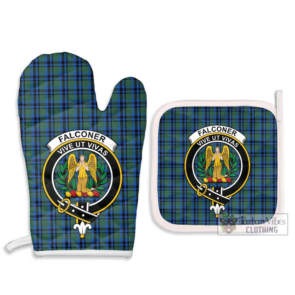 Falconer Tartan Combo Oven Mitt & Pot-Holder with Family Crest - Tartan Vibes Clothing