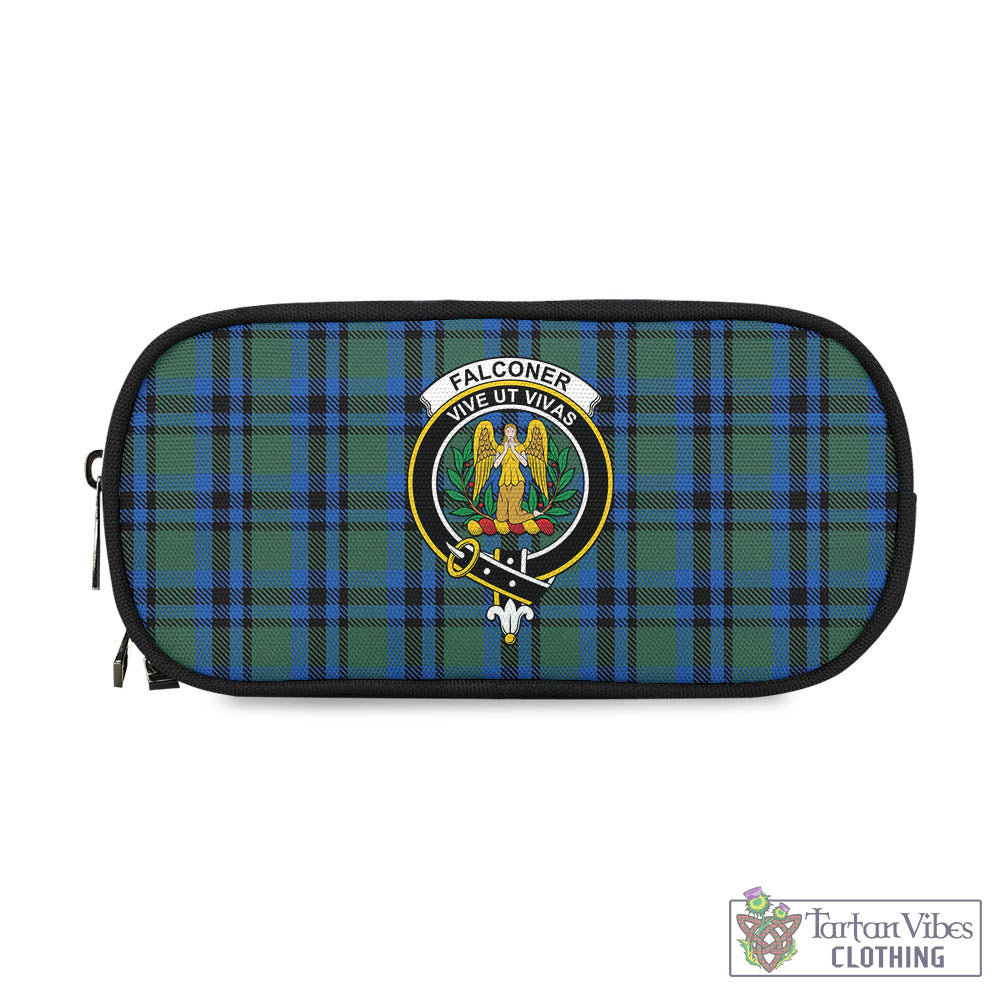 Falconer Tartan Pen and Pencil Case with Family Crest - Tartan Vibes Clothing