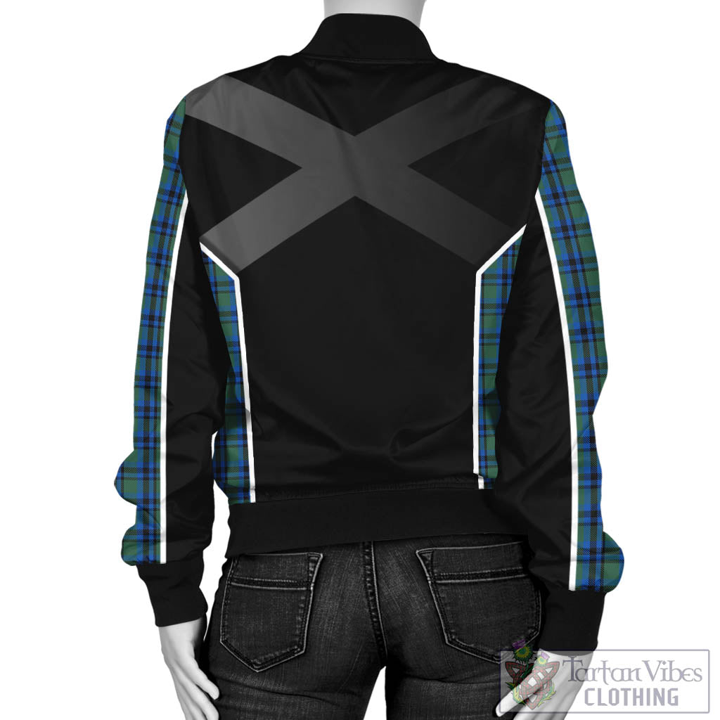 Tartan Vibes Clothing Falconer Tartan Bomber Jacket with Family Crest and Scottish Thistle Vibes Sport Style