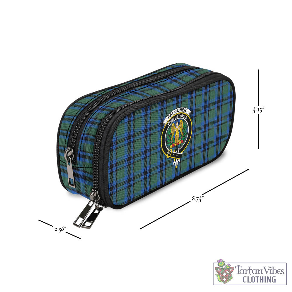 Falconer Tartan Pen and Pencil Case with Family Crest - Tartan Vibes Clothing