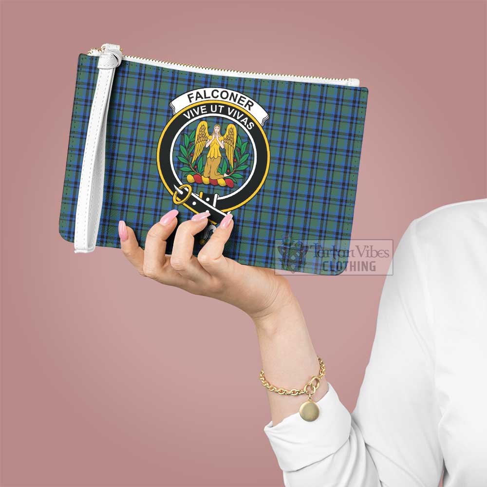 Tartan Vibes Clothing Falconer Family Crest Tartan Clutch Bag
