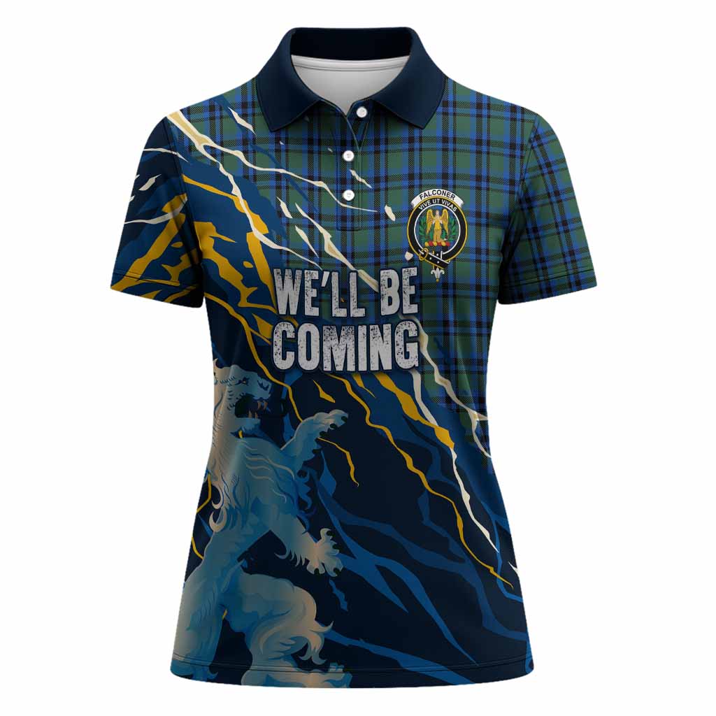 Falconer Scotland Tartan Women Polo Shirt WC2026 Football - We'll Be Coming