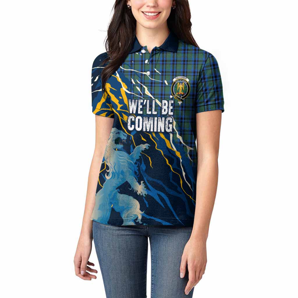 Falconer Scotland Tartan Women Polo Shirt WC2026 Football - We'll Be Coming