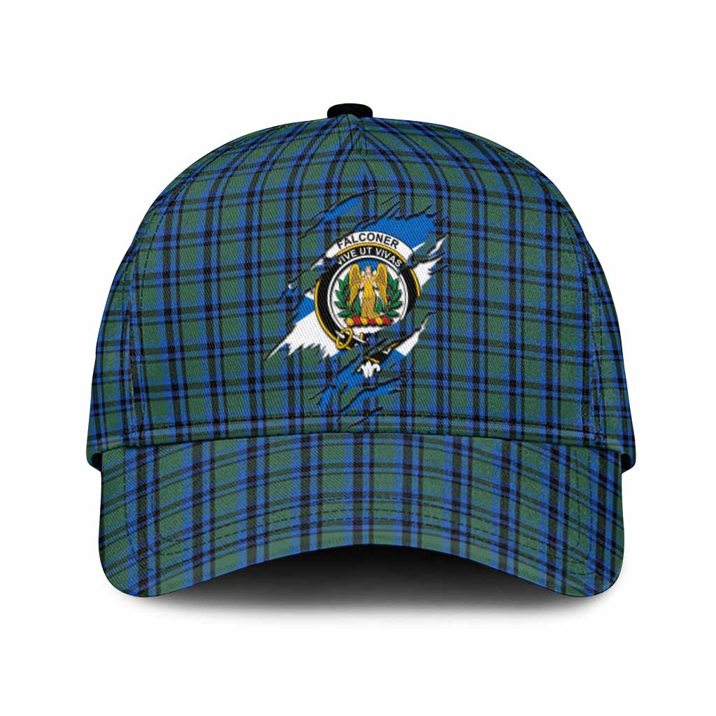 Falconer Tartan Classic Cap with Family Crest In Me Style