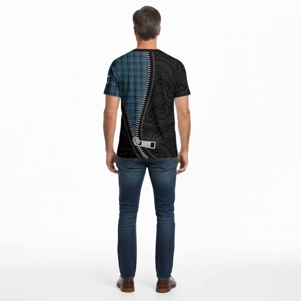 Falconer Tartan Cotton T-shirt New Zealand Pattern Unique Zipper Stylized