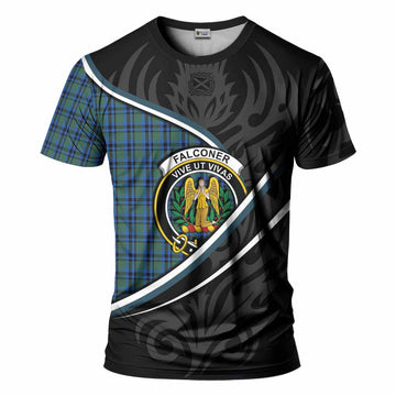 Falconer Tartan Family Crest T-shirt Celtic Scottish Thistle Floral - Tartan Vibes Clothing