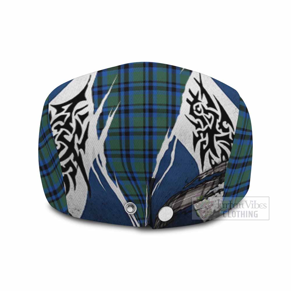 Falconer Tartan Flat Cap, Jeff Cap Scotland Flag Ripped Tribal Design