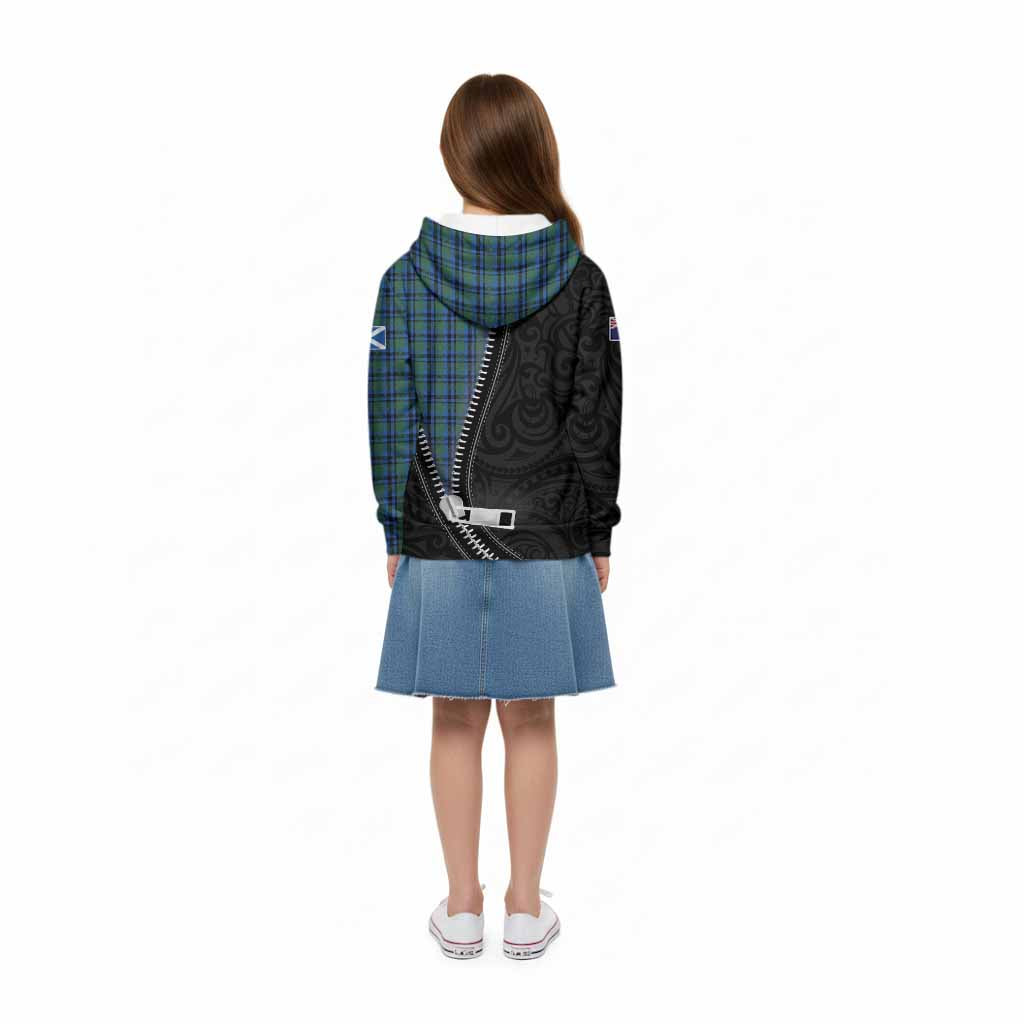 Falconer Tartan Kid Hoodie New Zealand Pattern Unique Zipper Stylized