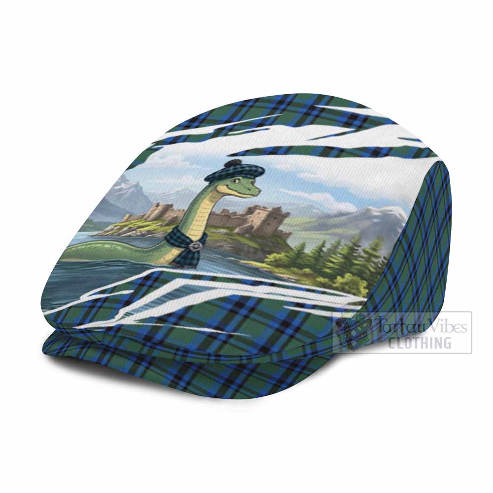 Falconer Tartan Loch Ness Monster Scottish Heritage Art Flat Cap, Jeff Cap