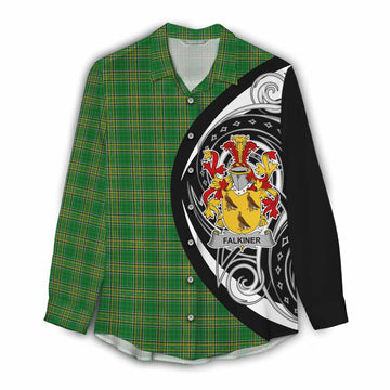 Falkiner Irish Clan Women's Casual Shirt Celtic Circle Style Female - Tartan Vibes Clothing