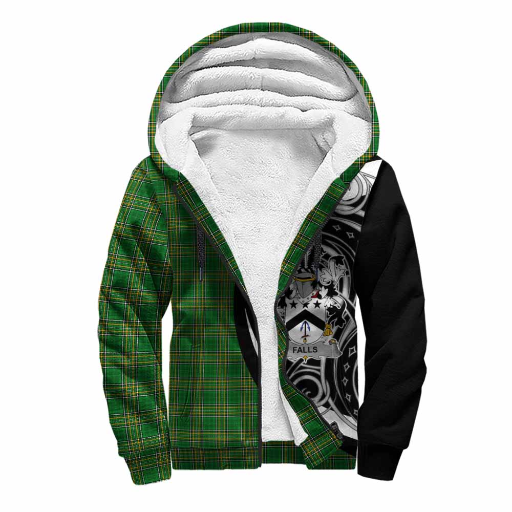 Falls Irish Clan Sherpa Hoodie Celtic Circle Style Unisex S - Tartan Vibes Clothing