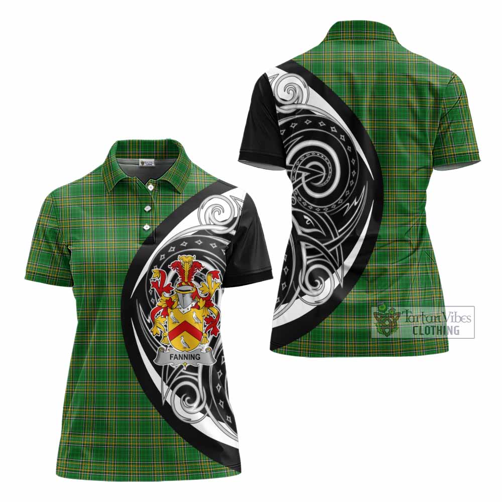 Fanning Irish Clan Women's Polo Shirt Celtic Circle Style - Tartan Vibes Clothing