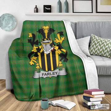 Farley Irish Clan Tartan Blanket with Coat of Arms - Tartan Vibes Clothing
